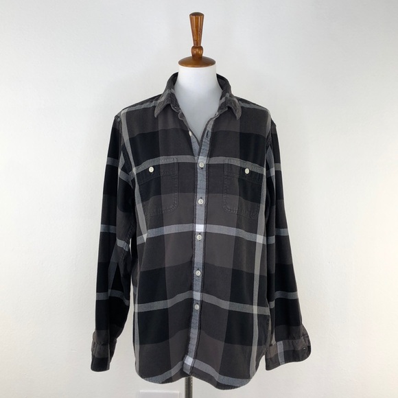 J. Crew Other - J. Crew Gray Plaid Flannel Button Down Shirt